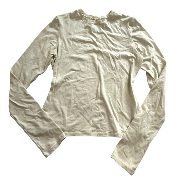 SKIMS Tops - SKIMS Cotton Jersey Long Sleeve T-Shirt in Bone